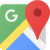 Google Maps logo icon with colorful pin marker in red, yellow, green, and blue